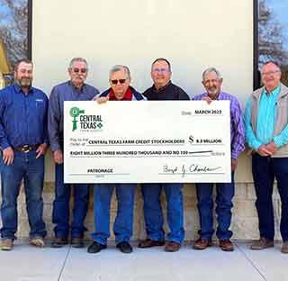 Central Texas Farm Credit Returns Record $8.3 Million to Customers