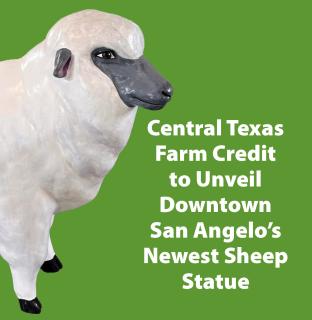 Central Texas Farm Credit to Unveil Downtown San Angelo’s Newest Sheep Statue