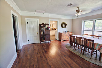 The dining room.