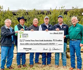 Central Texas Farm Credit Returns $7.9 Million to Customers